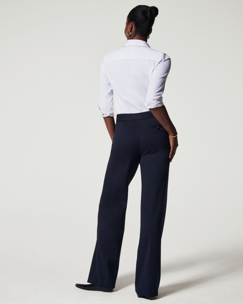 Spanx The Perfect Pant, Wide Leg Navy / Grey | WGARMSO-73