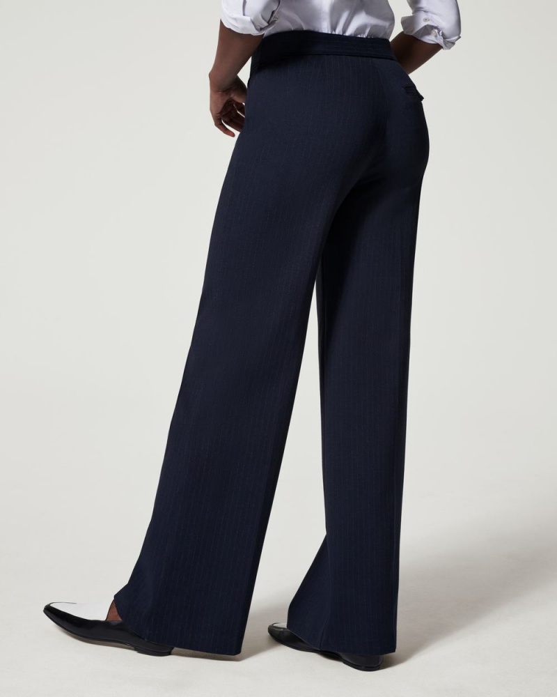 Spanx The Perfect Pant, Wide Leg Navy / Grey | WGARMSO-73