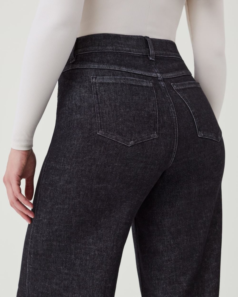 Spanx Wide Leg Jeans Grey | TQFXSGV-97