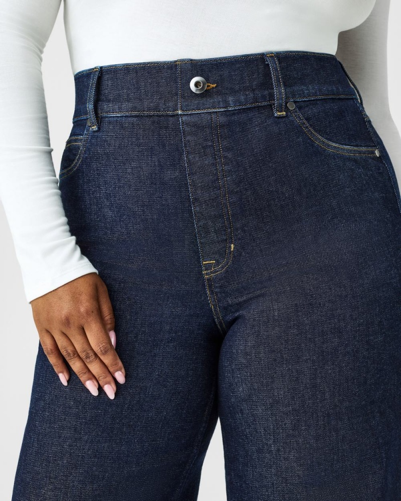 Spanx Wide Leg Jeans Indigo | JORBVFM-49