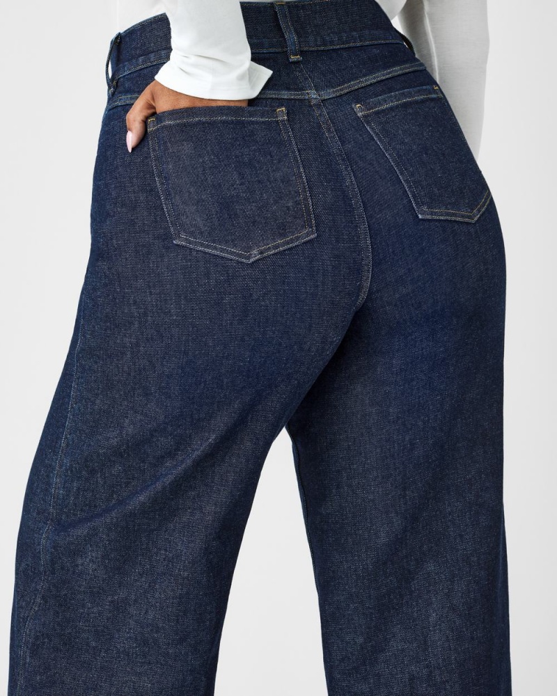 Spanx Wide Leg Jeans Indigo | JORBVFM-49