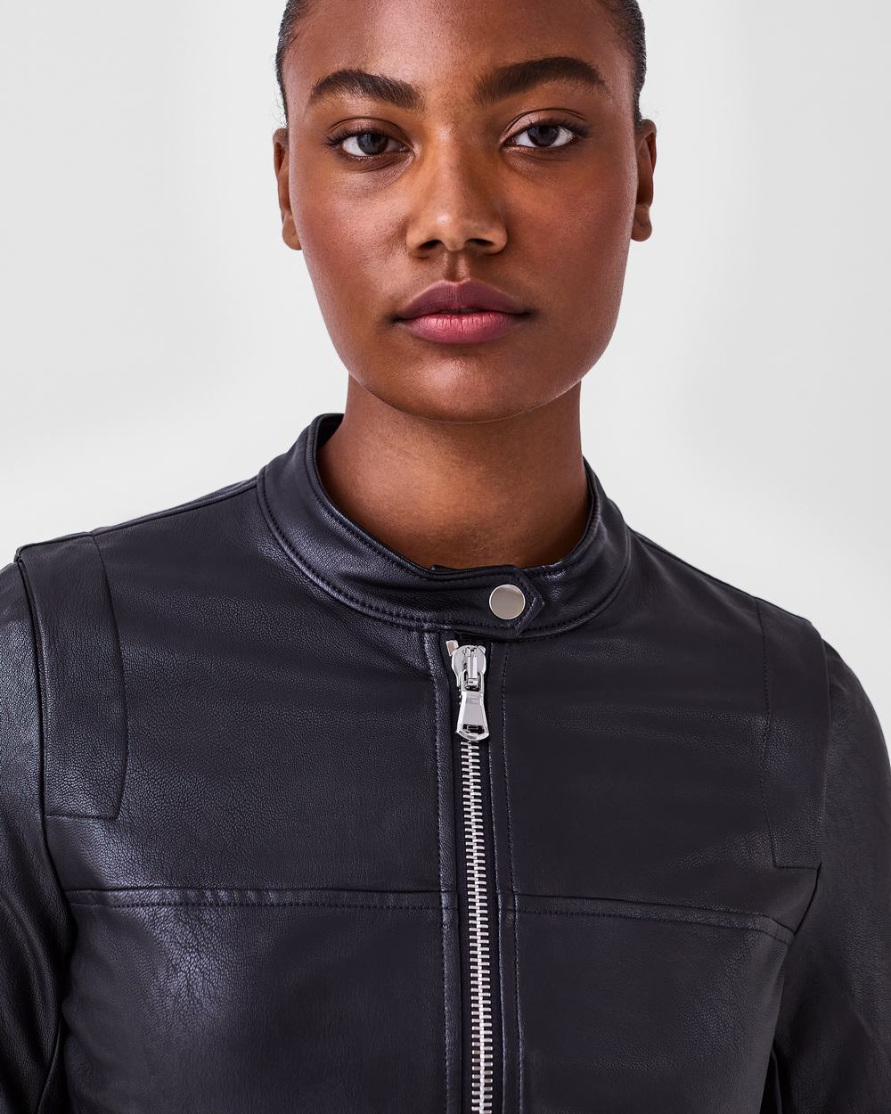 Spanx Leather-Like Moto Jacket Black | DNYIBOK-14