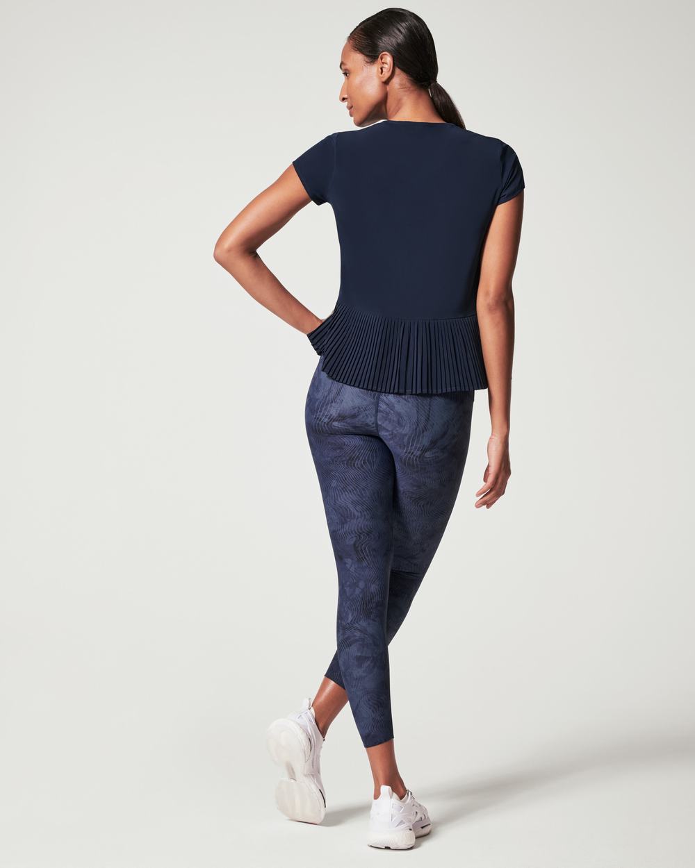 Spanx Yes, Pleats! Tee Navy | TXZKBSN-32