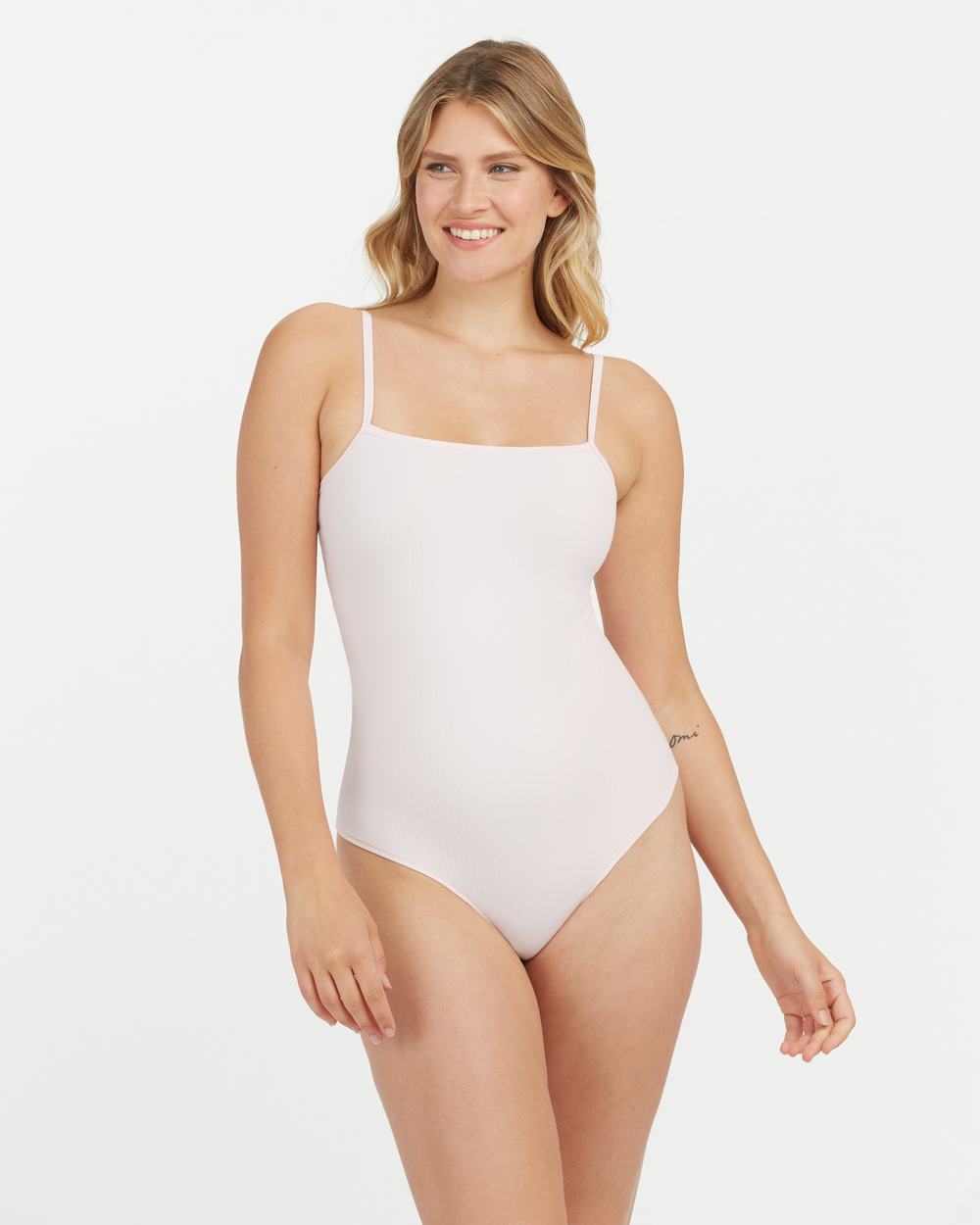 Spanx Suit Yourself Ribbed Cami Bodysuit Pink | TBCDXSG-47