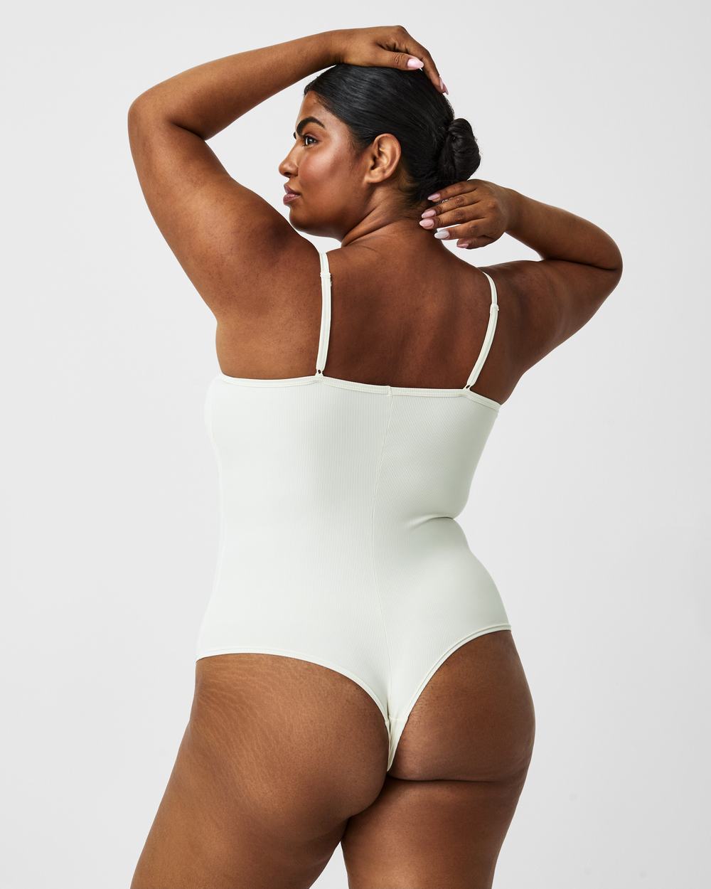 Spanx Suit Yourself Ribbed Cami Bodysuit White | BUJMSHY-21