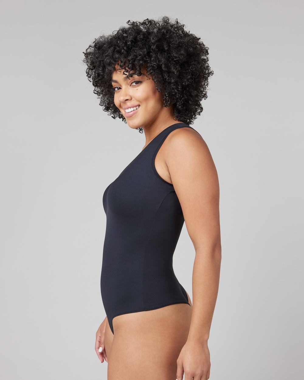 Spanx Suit Yourself V-Neck Tank Bodysuit Black | LOCFMEU-95