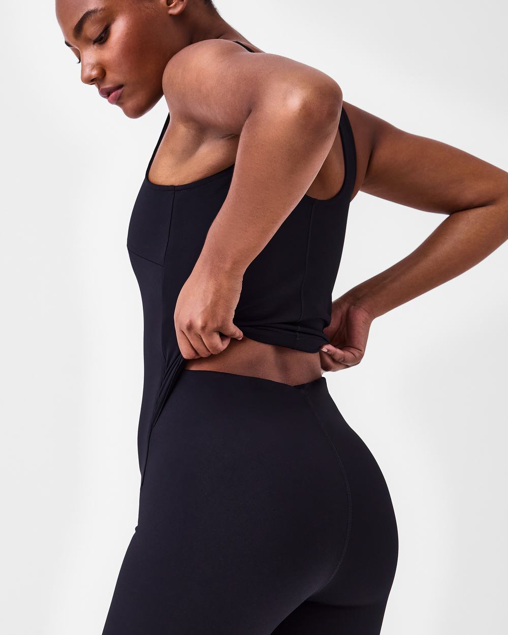 Spanx Booty Boost® Active Flare Jumpsuit Black | HBKGDFT-89