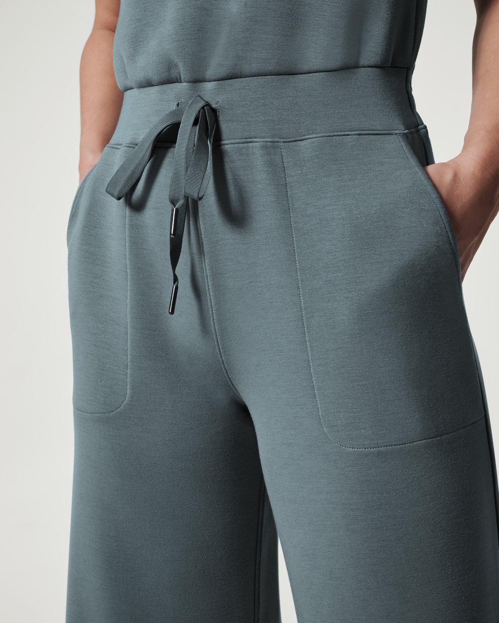 Spanx AirEssentials Jumpsuit Blue Grey | NSLHYKI-19