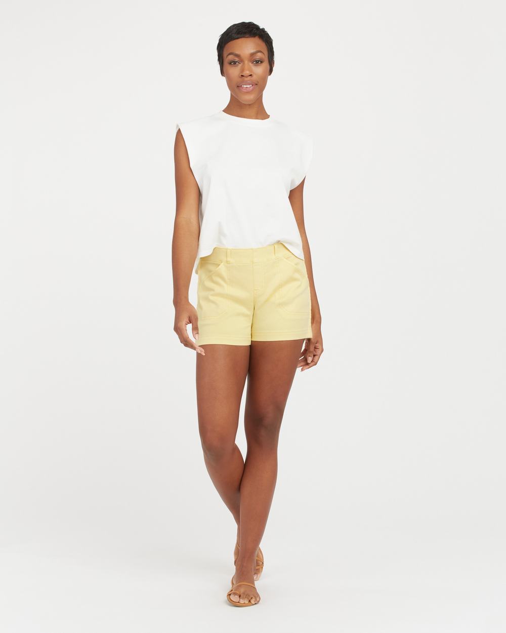 Spanx Stretch Twill Shorts, 4\