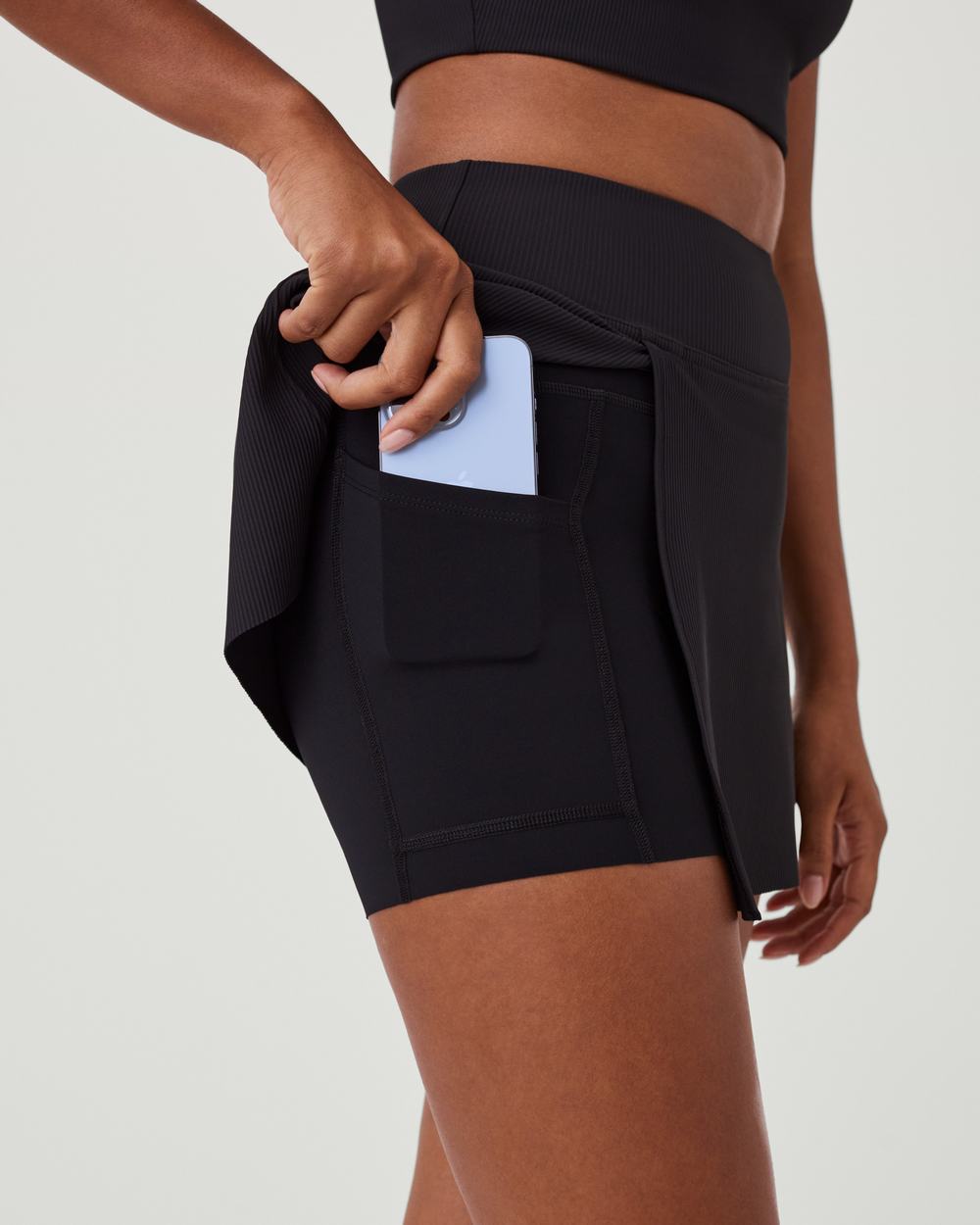 Spanx Contour Rib Front Slit Skort, 14