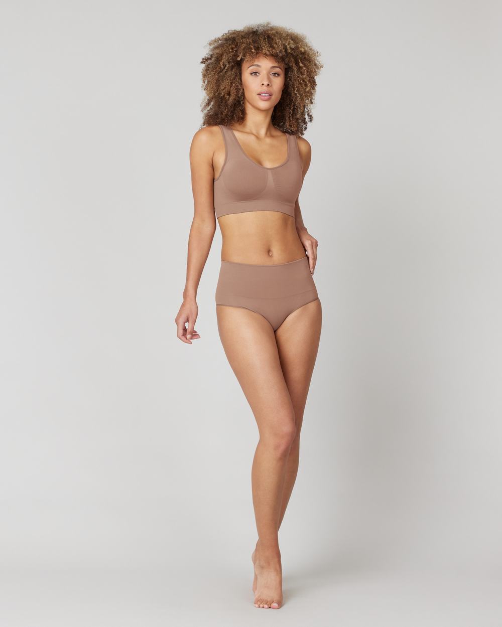 Spanx Breast of Both Worlds® Reversible Comfort Bra Cafe Au Lait/Brown | IJDTPEQ-86