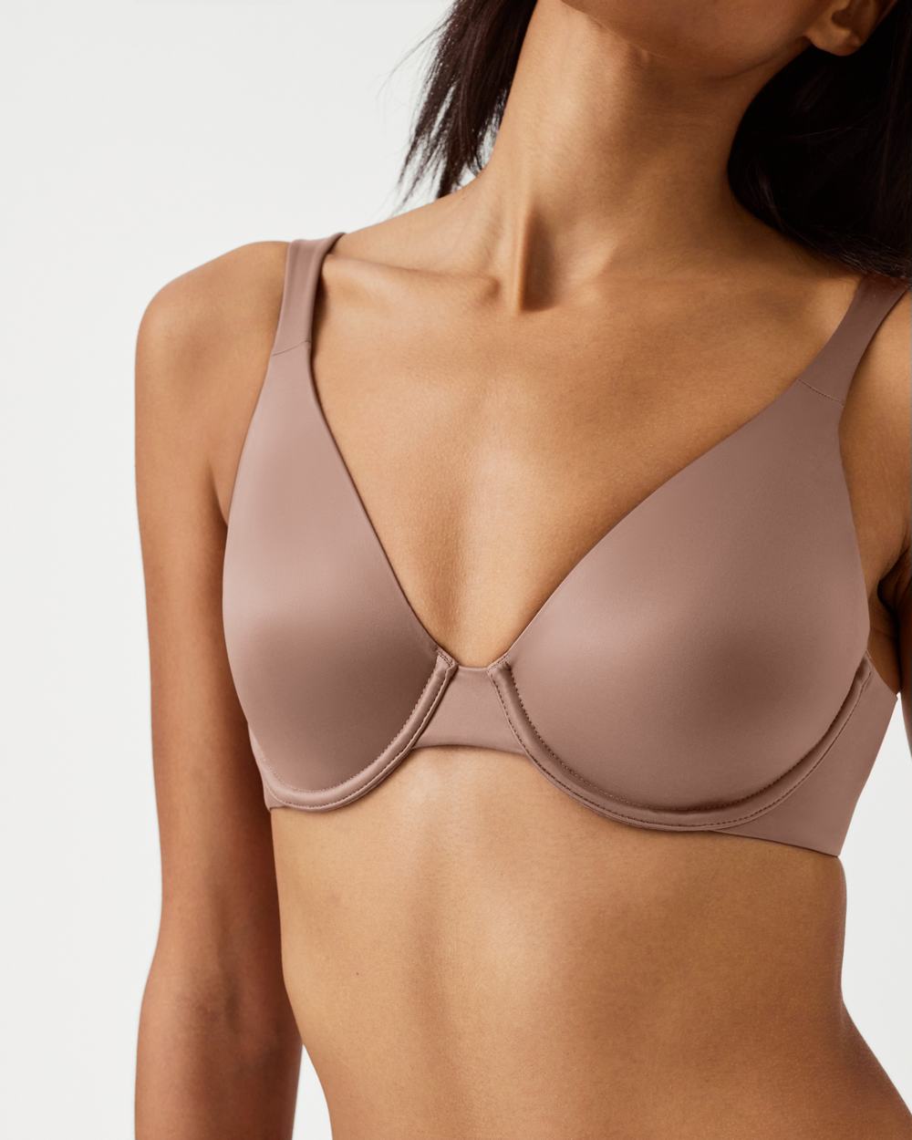 Spanx Shaping Satin Unlined Full Coverage Bra Cafe Au Lait | QRXJAKE-09