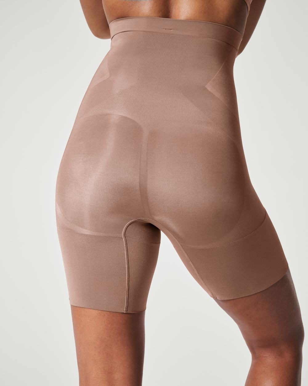 Spanx OnCore High-Waisted Mid-Thigh Short Cafe Au Lait | KCYBZGI-13