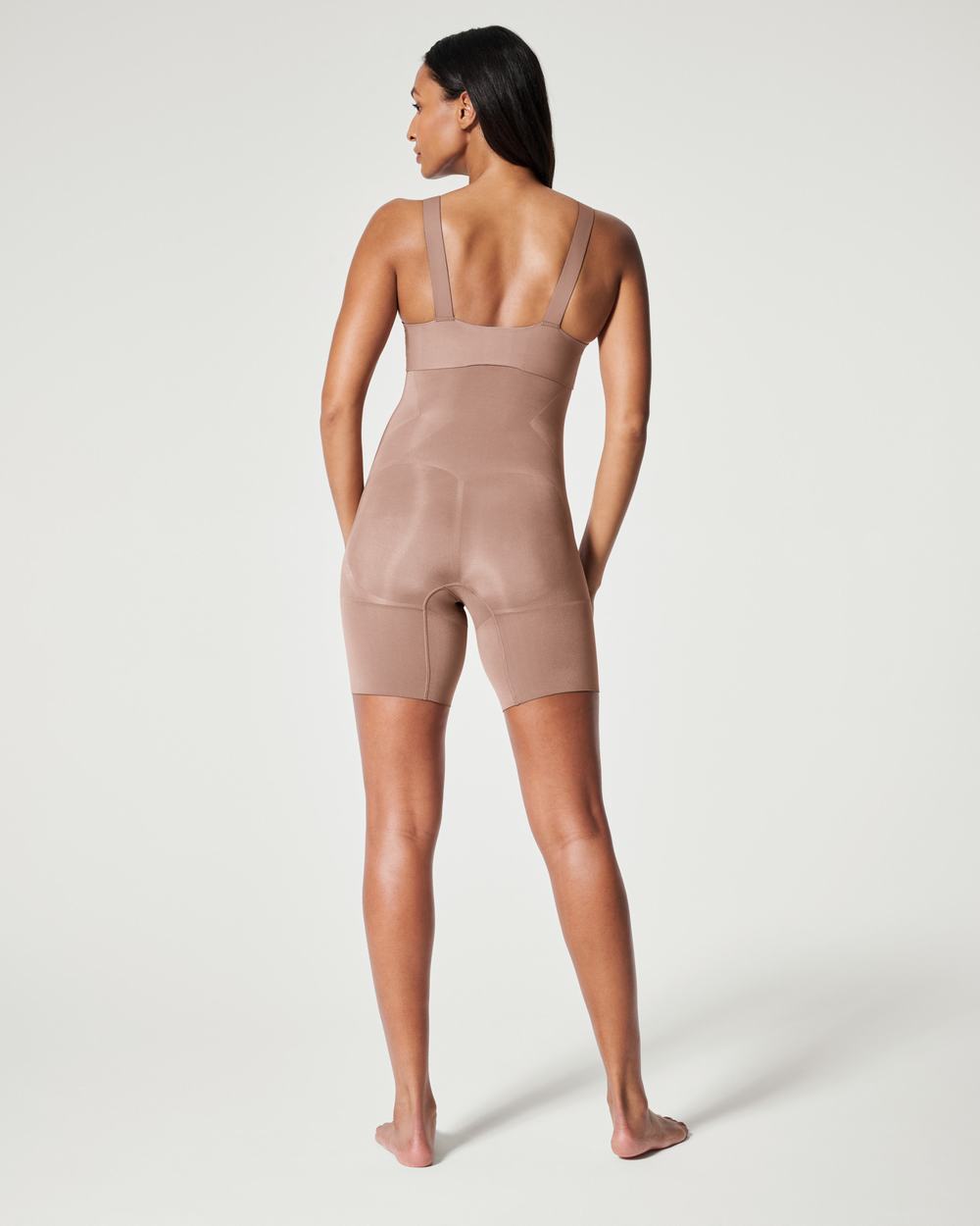 Spanx OnCore High-Waisted Mid-Thigh Short Cafe Au Lait | KCYBZGI-13