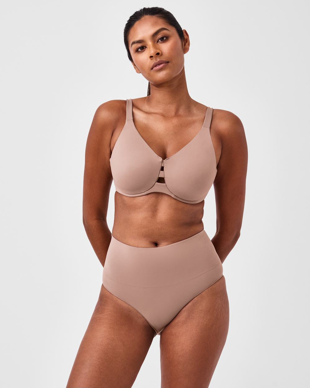 Spanx EcoCare Seamless Shaping Brief Cafe Au Lait | EQXFLYZ-98