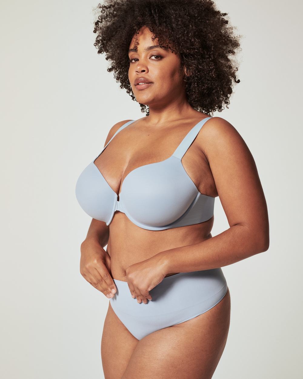 Spanx EcoCare Seamless Shaping Thong Blue | ZSWTAIB-72