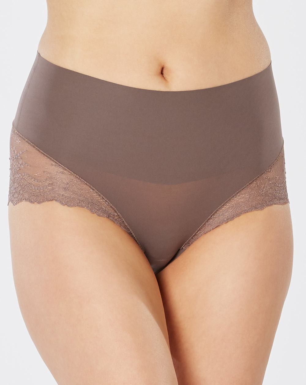 Spanx Undie-tectable® Lace Hi-Hipster Panty Brown Grey | SUIFWOE-38