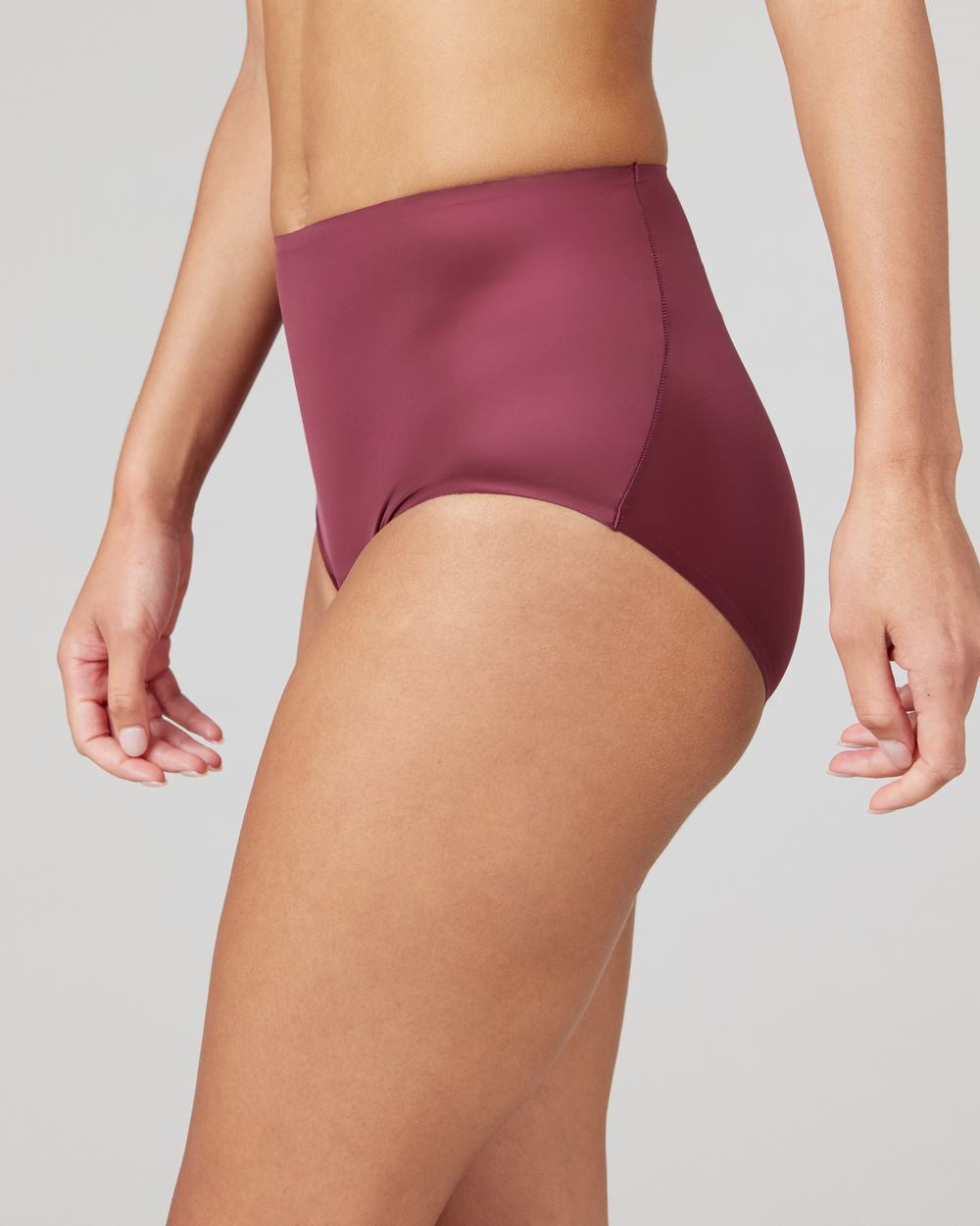 Spanx Shaping Satin Brief Burgundy | MTRJHCL-05