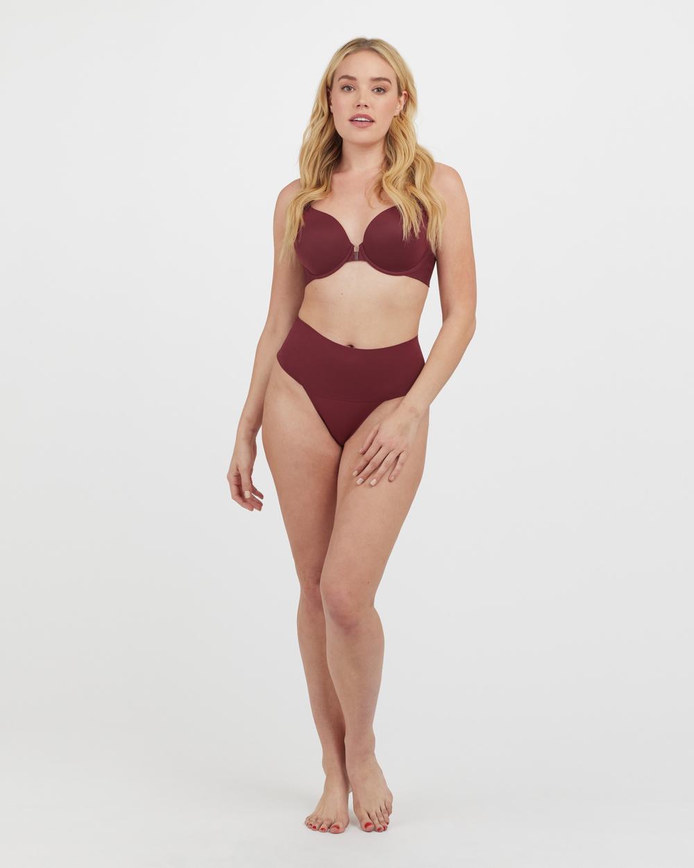 Spanx Undie-tectable® Thong Burgundy | KPIGLQO-80