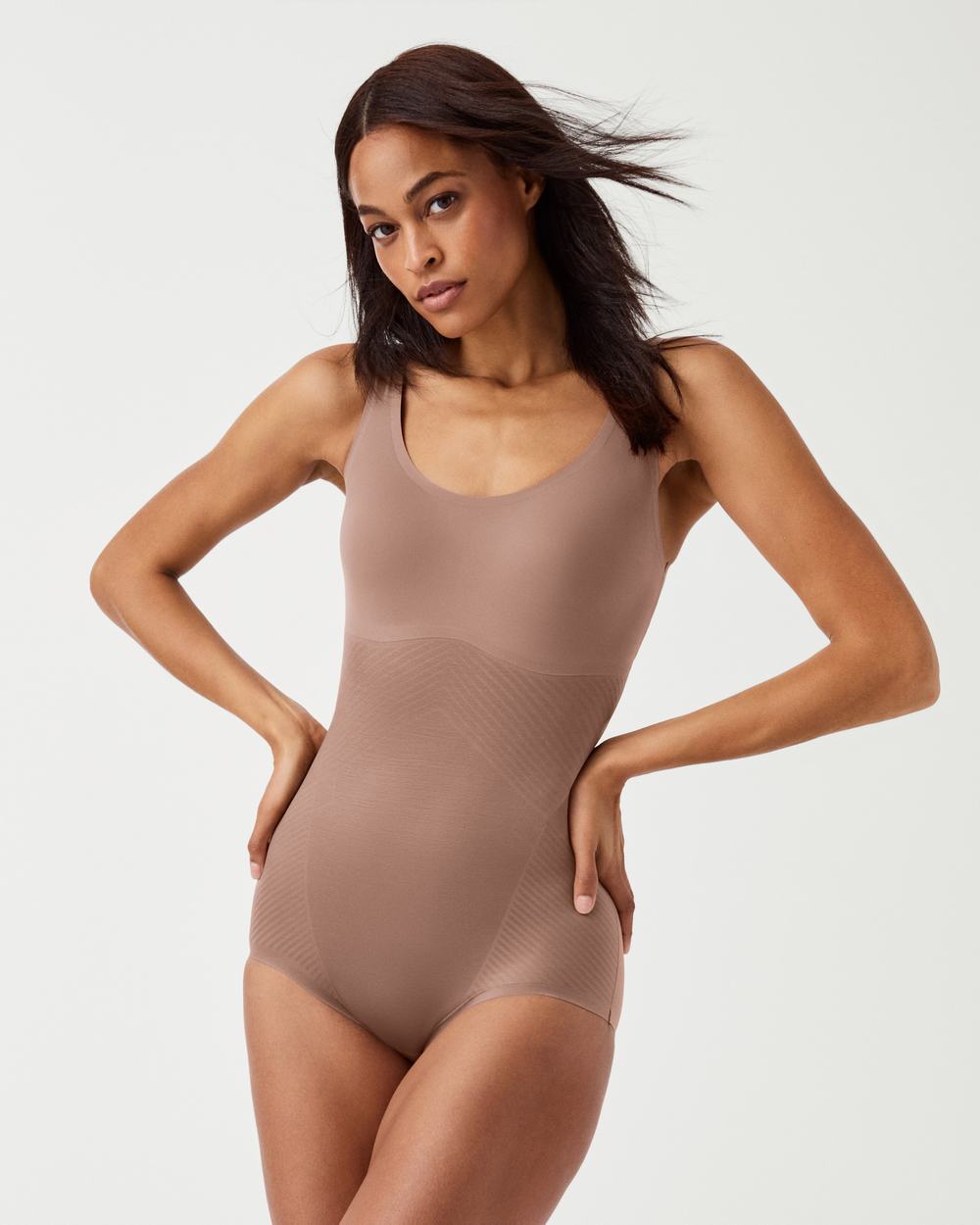 Spanx Thinstincts® 2.0 Tank Panty Bodysuit Cafe Au Lait | ACZVQXE-92