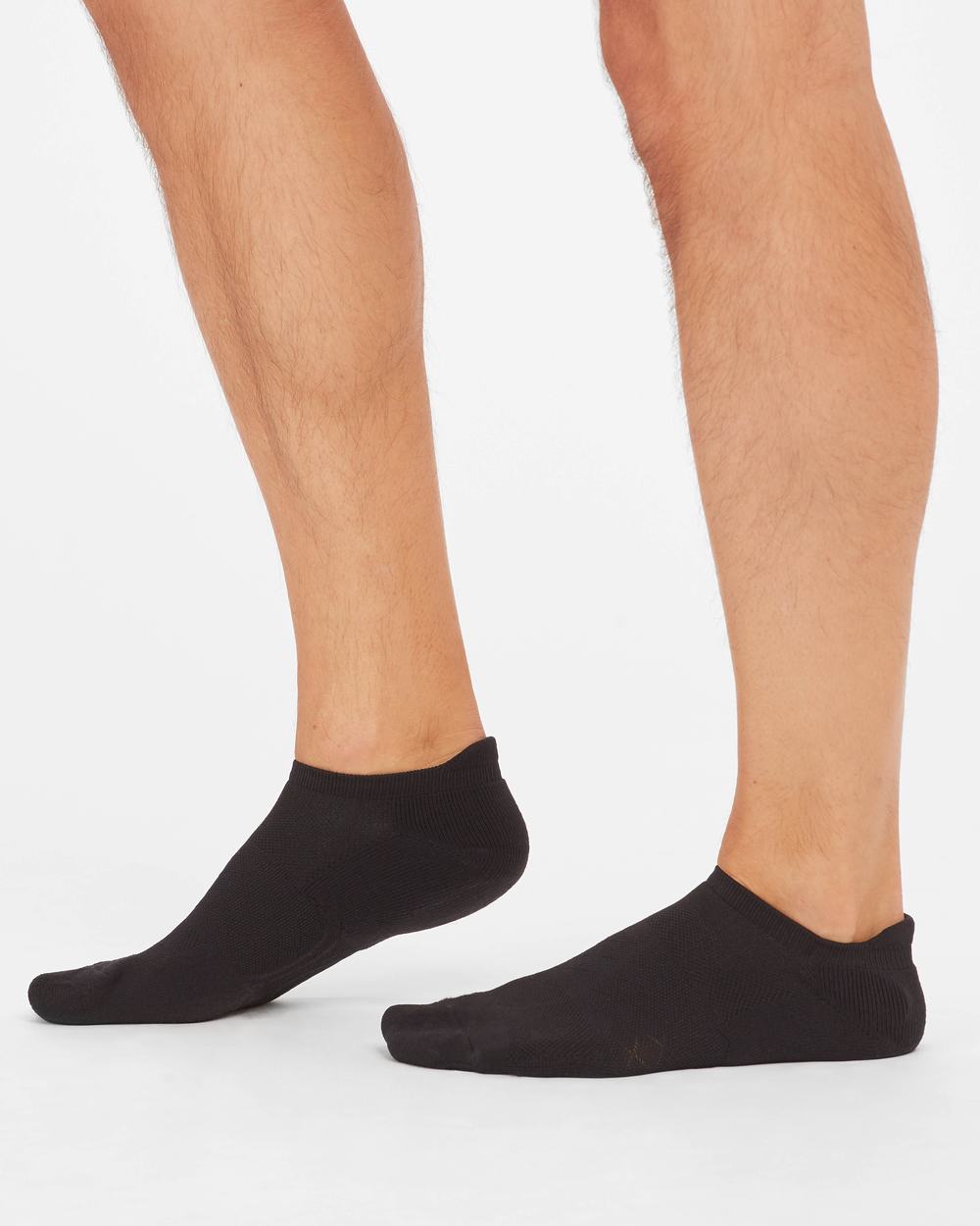 Spanx Mens Ankle Socks Black | QPEJDRC-79